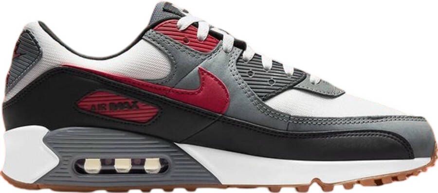 Nike Air Max 90 White Cool Grey Black Team Red- White Cool Grey Black Team Red