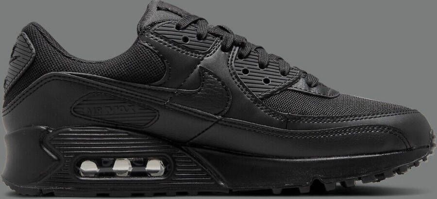 Nike Air Max 90 (W) Triple Black Dames Sneakers Schoenen Casual Zwart DH8010