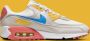 Nike air max 90 W Wit Blauw Geel Zalm Sneakers - Thumbnail 2