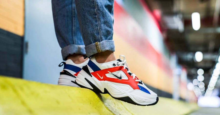 Nike M2K Tekno Wit Blauw Oranje Sneakers Dames