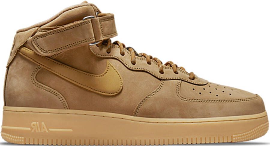 Nike Air Force 1 Mid '07 Basketball Schoenen flax wheat gum light brown black maat: 42.5 beschikbare maaten:41 42.5 43 44 45 46