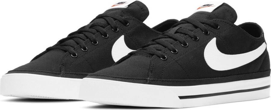 Nike Court Legacy Canvas Sneakers Black White Heren
