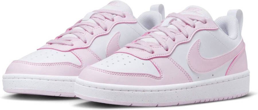 Nike court borough low recraft sneakers wit roze kinderen - Foto 2