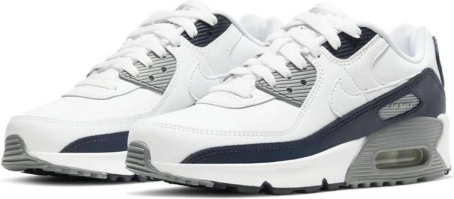 Nike Air Max 90 Leather Sneakers Kinderen White Grey Black Kind