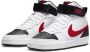 Nike court borough mid 2 sneakers wit rood kinderen - Thumbnail 4
