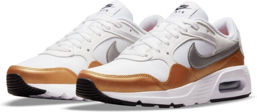 Nike air max hotsell wit met goud
