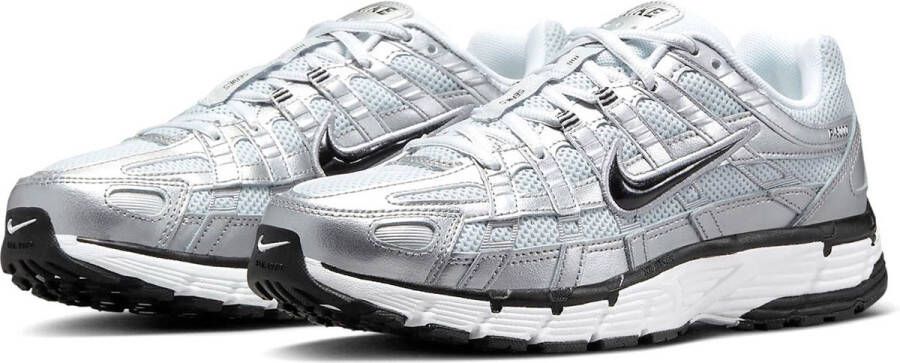 Nike P-6000 White Metallic Silver Pure Platinum Black- White Metallic Silver Pure Platinum Black
