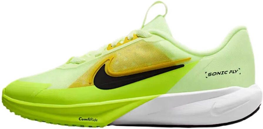 Nike sonic fly hardloopschoenen voor kids in de kleur geel