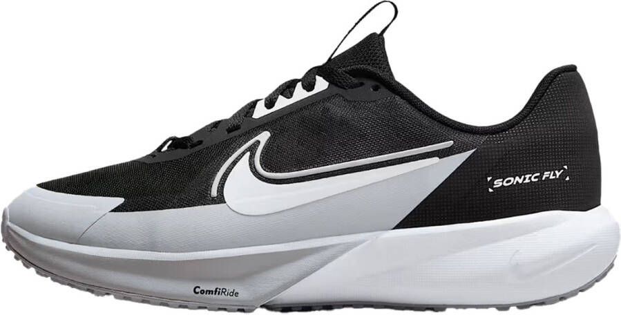 Nike sonic fly hardloopschoenen voor kids in de kleur zwart