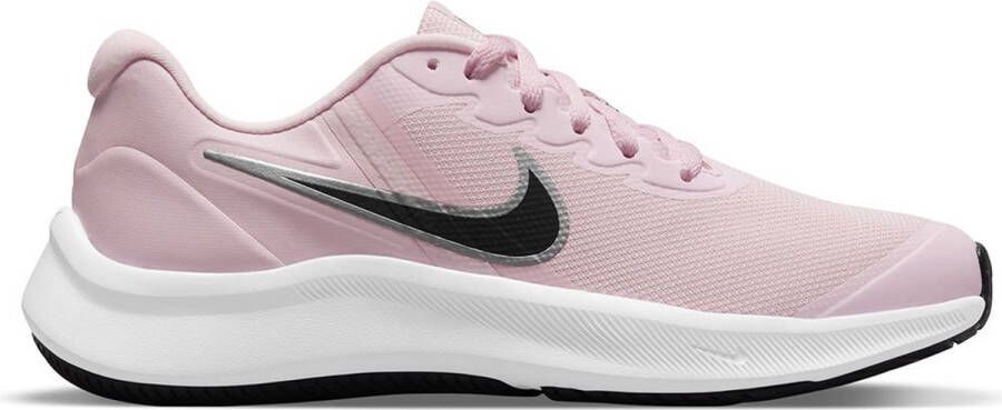 Nike star runner 3 hardloopschoenen roze zwart kinderen - Foto 2