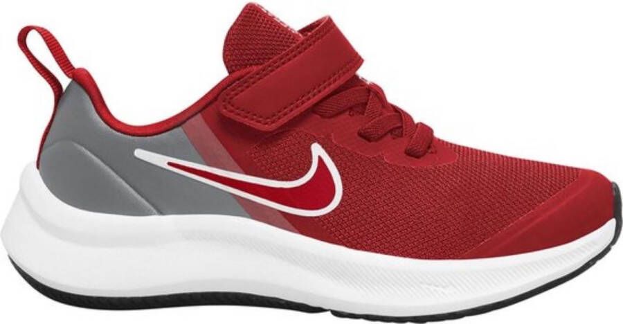 Nike star runner 3 hardloopschoenen rood grijs kinderen