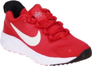 Nike star runner 4 hardloopschoenen rood wit kinderen
