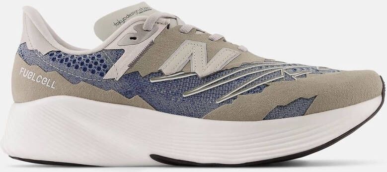 Nike Stone Island x New Balance FuelCell RC Elite v2 'Blue Light grey' Heren Sneaker Blauw Grijs