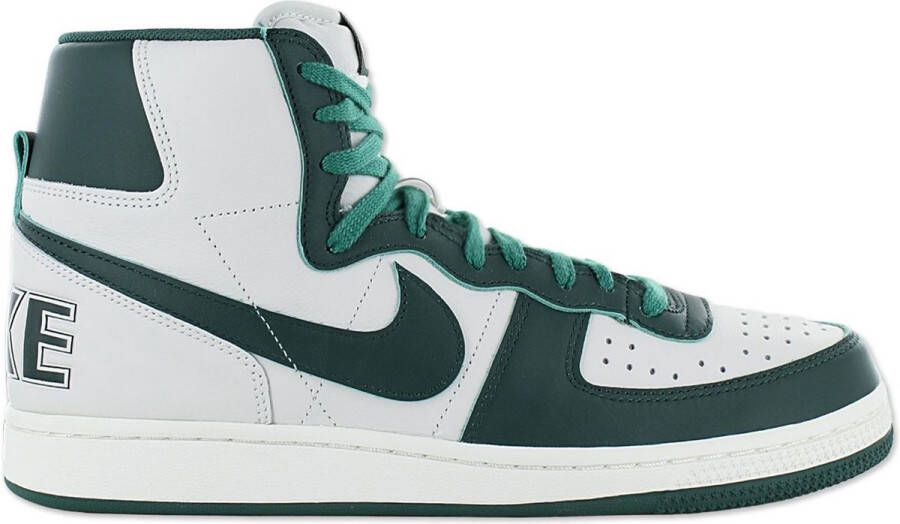 Nike Terminator High Heren Sneakers Schoenen Leer Wit-Groen FD0650