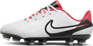 Nike tiempo legend aca fg voetbalschoenen wit zwart kinderen