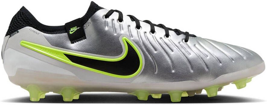 Nike Tiempo Legend 10 Elite AG-Pro Zilver Zwart Groen Voetbalschoenen Unisex Doos Zonder Deksel