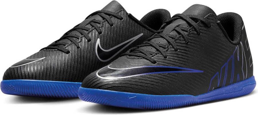 Nike mercurial vapor club indoor voetbalschoenen zwart blauw kinderen