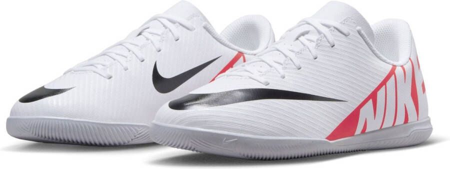 Nike mercurial vapor club indoor voetbalschoenen wit rood kinderen
