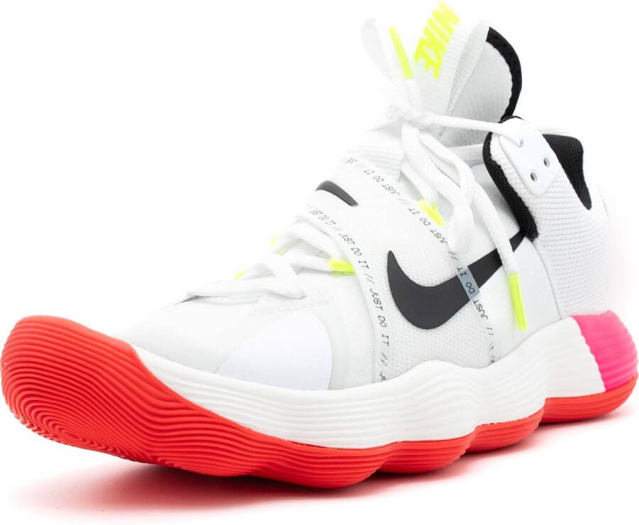 Nike React Hyperset SE Volleybalschoenen White Black Bright Crimson Pink Blaster