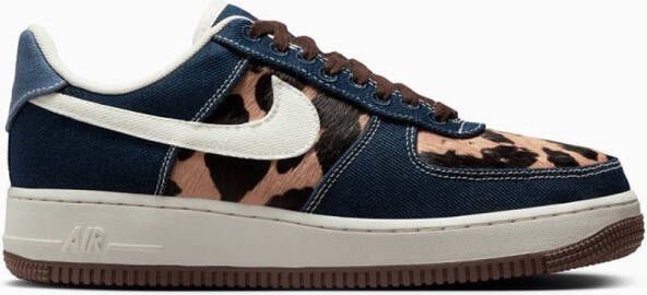 Nike W Air Force 1 '07 Unisex Sneaker Blauw Panterprint Limited Edition