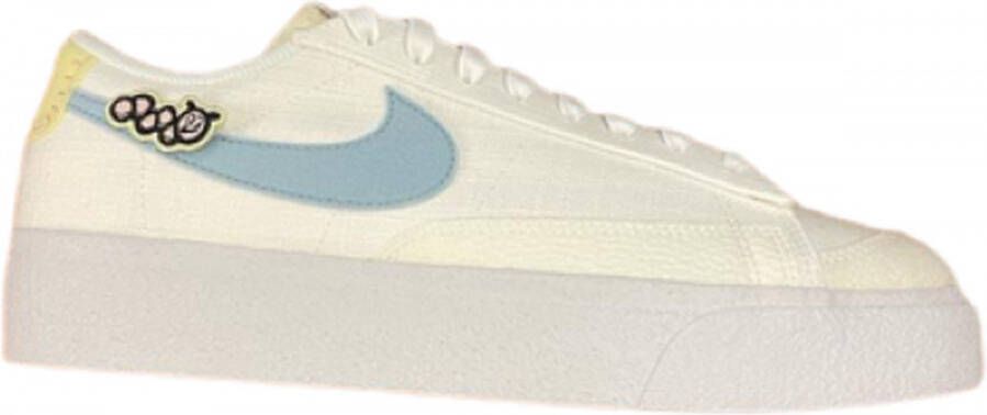 Nike W Blazer Low Platform Se Nn White Boarder Blue Pink Oxford Schoenmaat 37 1 2 Sneakers DJ6376 100 - Foto 5