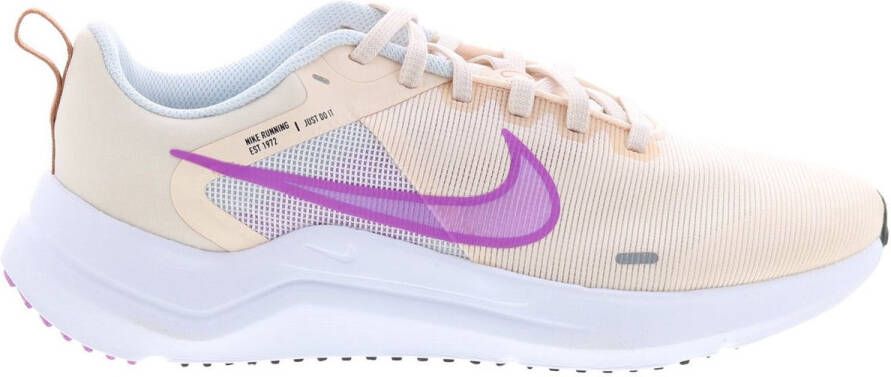 Nike W Downshifter 12 Dames Hardloopschoen Beige Paars Doos zonder deksel