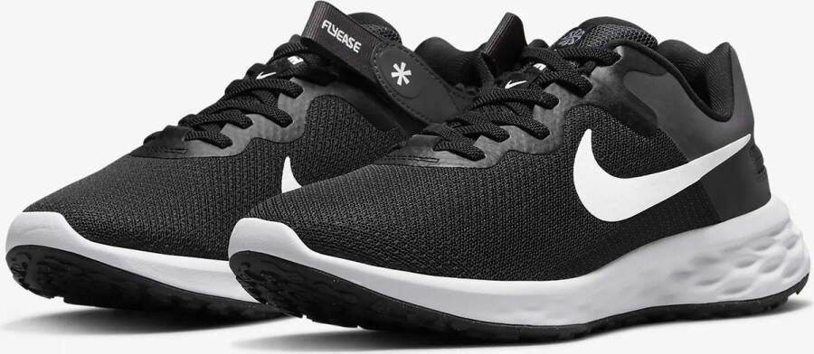 Nike Revolution 6 FlyEase gemakkelijk aan en uit te trekken hardloopschoenen voor dames (straat) Zwart