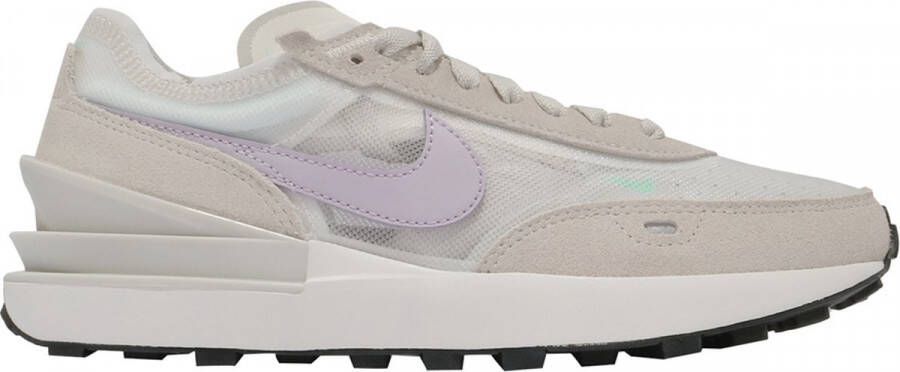 Nike Waffle One Dames Summit White Light Bone Green Glow Infinite Lilac Dames