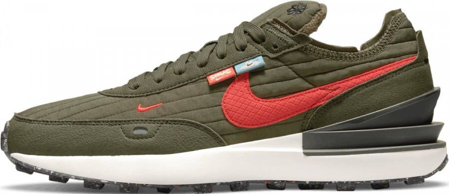 Nike Waffle One Premium Heren Medium Olive Sequoia Black Team Orange Heren