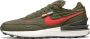 Nike Waffle One Premium Medium Olive Sequoia Black Team Orange - Thumbnail 13