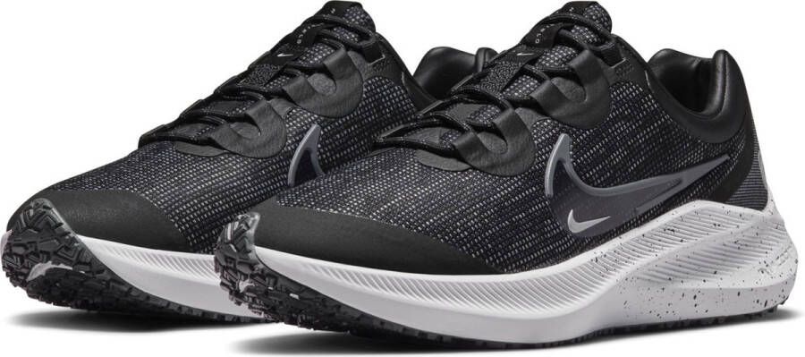 Nike Winflo 8 Shield Hardloopschoenen Sportschoenen Mannen zwart donker grijs