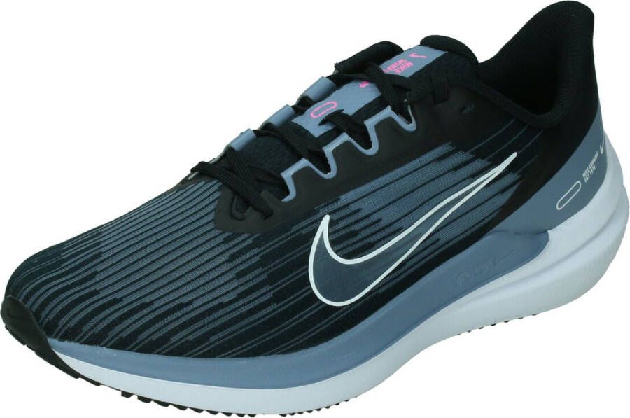 Nike air winflo 9 hardloopschoenen zwart grijs heren - Foto 4