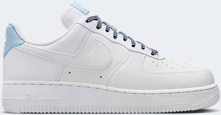 Nike Air Force 1 Low '07 White & Armory Blue Sneakers Dames Doos Zonder Deksel