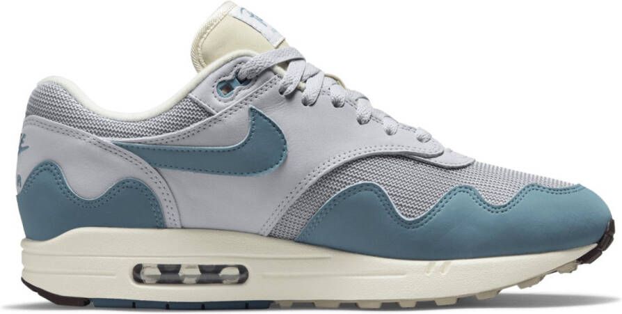 Nike x Patta Air Max 1 Waves Noise Aqua (met armband) Limited Edition Sneaker Unisex Silver Blauw Wit