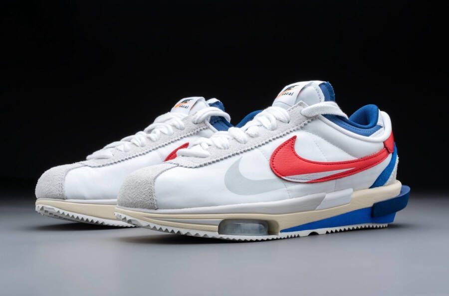 Nike Zoom Cortez SP Sacai White University Red Blue DQ0581-100 WIT Schoenen - Foto 10