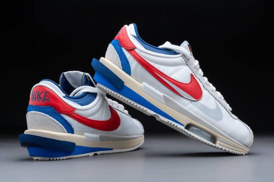 Nike Zoom Cortez SP Sacai White University Red Blue DQ0581-100 WIT Schoenen - Foto 3