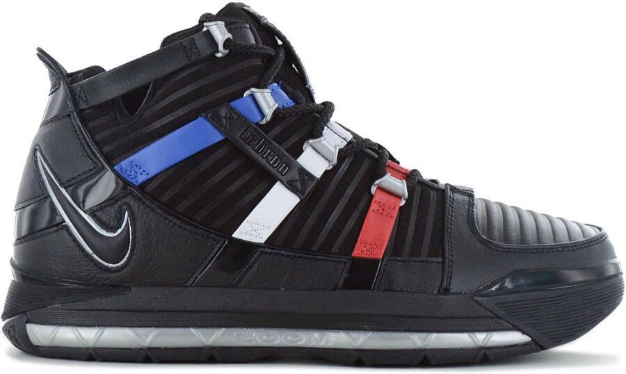 Nike Zoom Lebron Iii Qs Black Metallic Silver University Red Schoenmaat 40 1 2 Sneakers DO9354 001