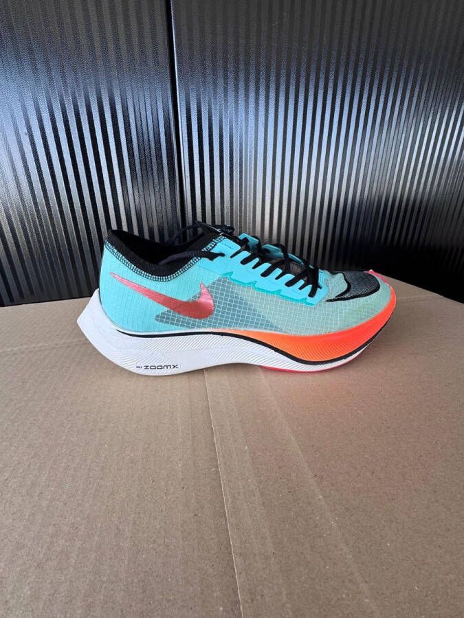 Nike ZoomX Vaporfly Next Groen Oranje Hardloopschoen Limited edition Doos zonder deksel