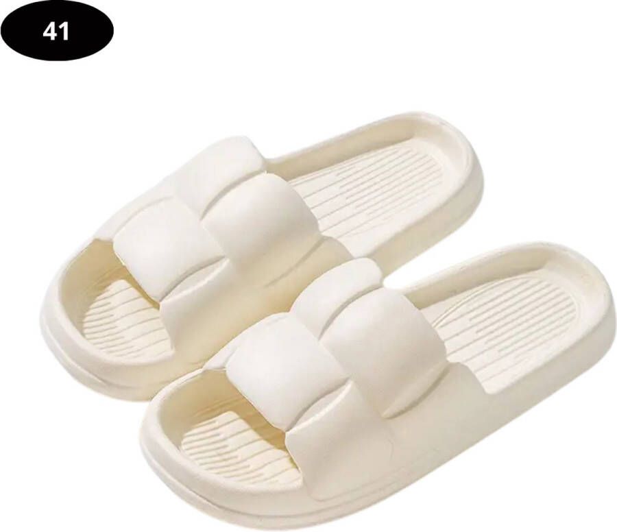 Nivard Badslippers Dames Comfortabel Flip Flops Sauna Zomer Wit