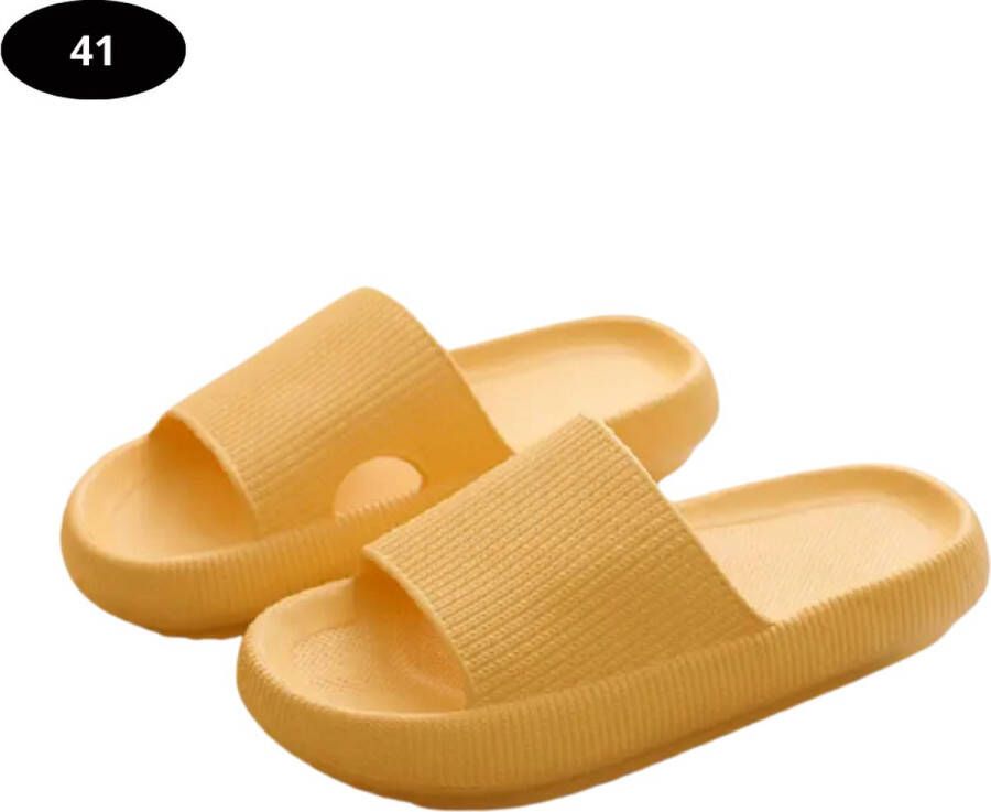 Nivard Badslippers & Comfortabel Flip Flops Sauna Zomer Geel