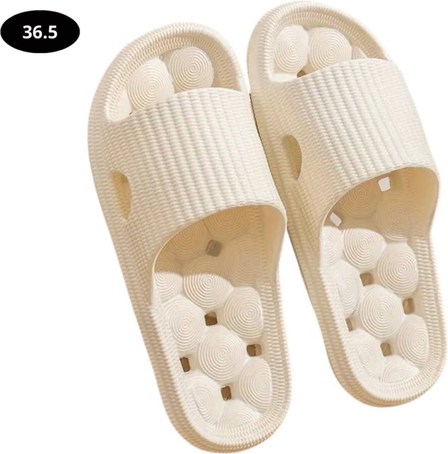 Nivard Badslippers Dames & Heren Comfortabel Flip Flops Sauna Zomer Wit