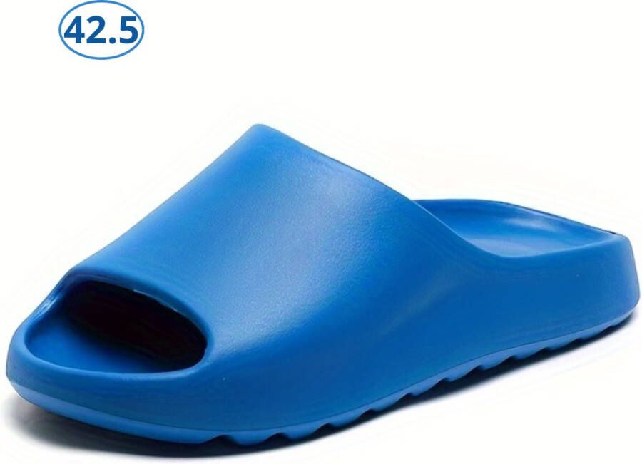 Nivard Comfortabele Slippers Badslippers Teenslippers Anti-Slip Slides Flip Flops Stevig Voetbed Blauw