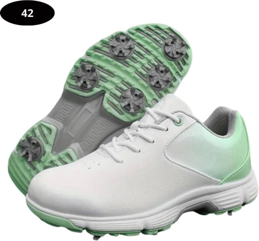 Nivard Golfschoenen Dames- Sneakers Golfkleding Golfschoenen Antislip Waterdicht Golfen Licht Groen