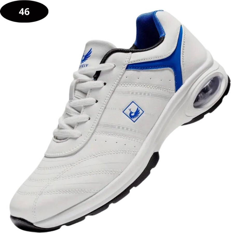 Nivard Golfschoenen Heren Sneakers Golfkleding Golfschoenen Antislip Waterdicht Golfen Wit & Lichtblauw