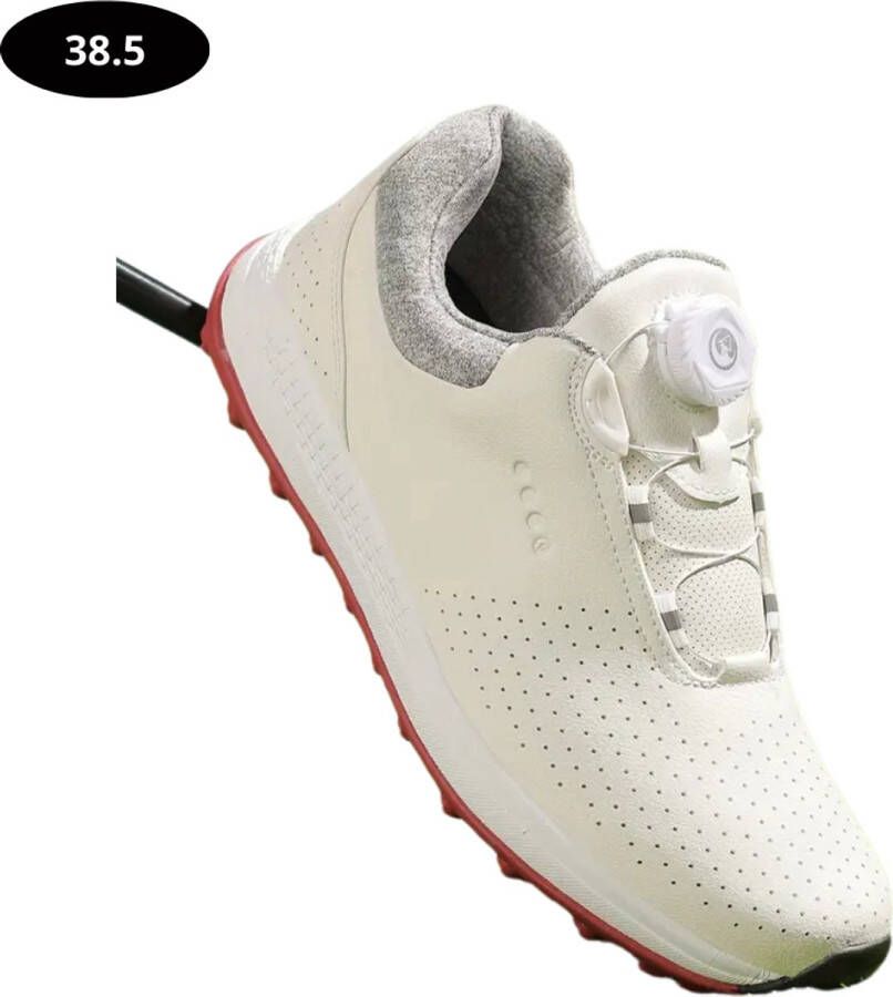 Nivard Golfschoenen Heren Sneakers Golfkleding Golfschoenen Antislip Waterdicht Golfen Wit & Rood