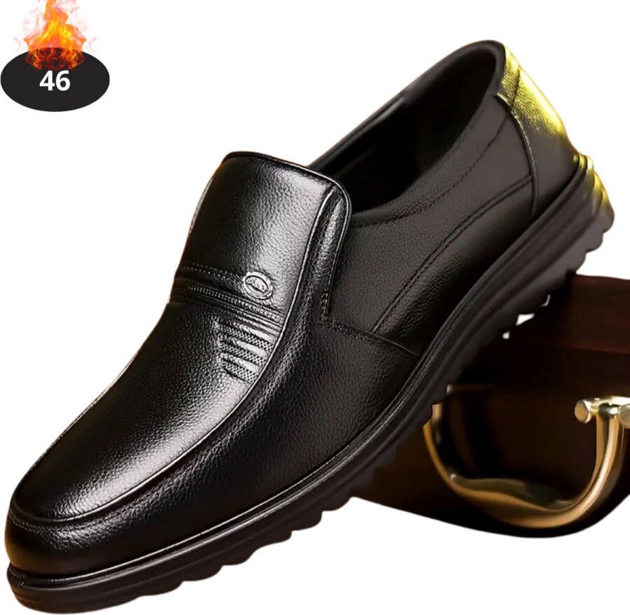 Nivard Nette Schoenen Heren Business Schoenen Bruiloft Kantoorschoenen Loafers Zwart