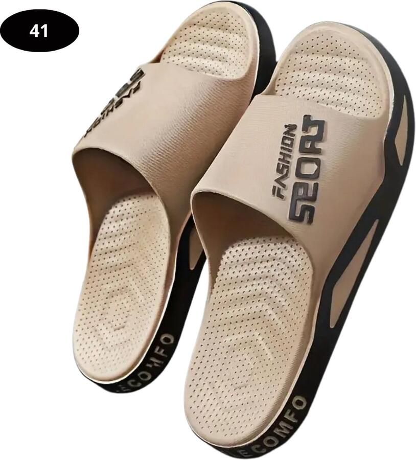 Nivard Badslippers & Comfortabel Flip Flops Sauna Zomer Beige - Foto 1