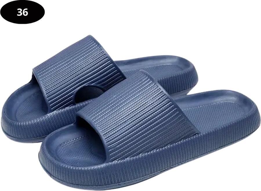 Nivard Badslippers & Comfortabel Flip Flops Sauna Zomer Marineblauw
