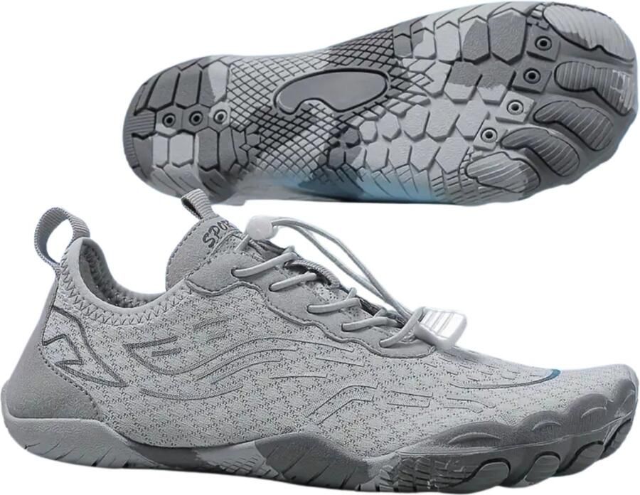 Nivard Barefoot Schoenen Waterschoenen Aquashoes Afzwemschoenen Zwemles & Fitness Sportschoenen Grijs