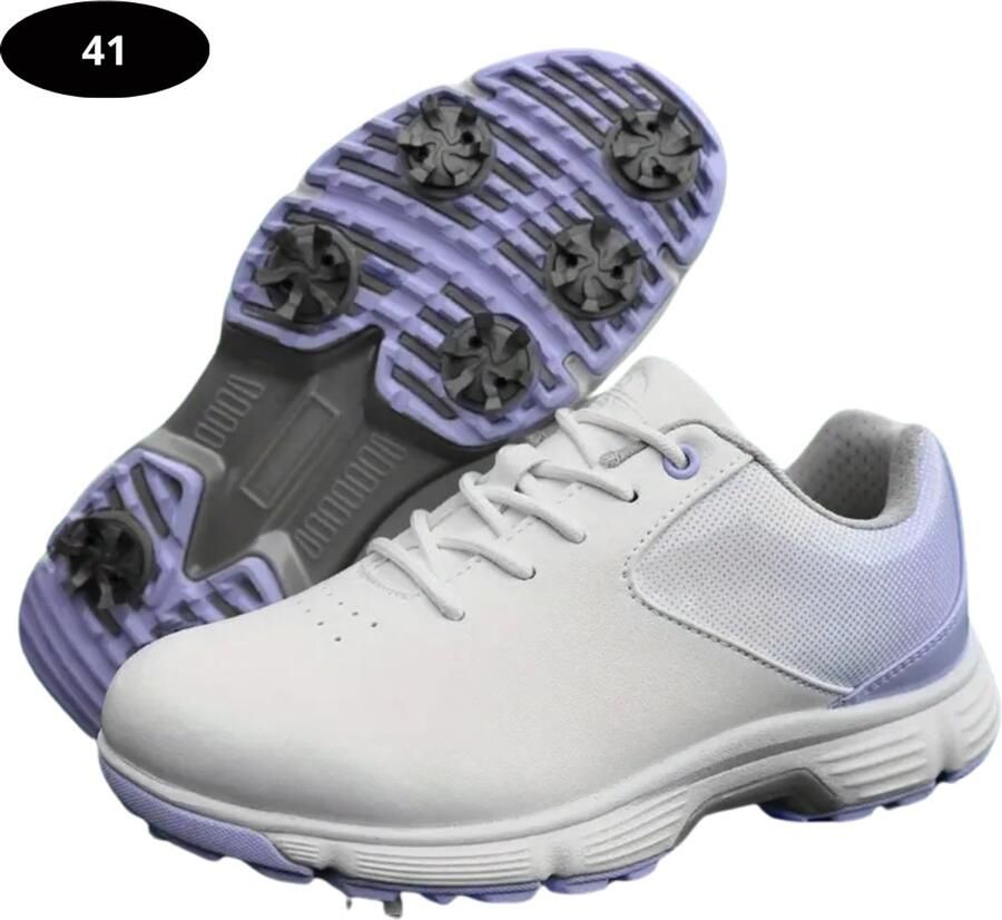 Nivard Golfschoenen Dames- Sneakers Golfkleding Golfschoenen Antislip Waterdicht Golfen Licht Paars